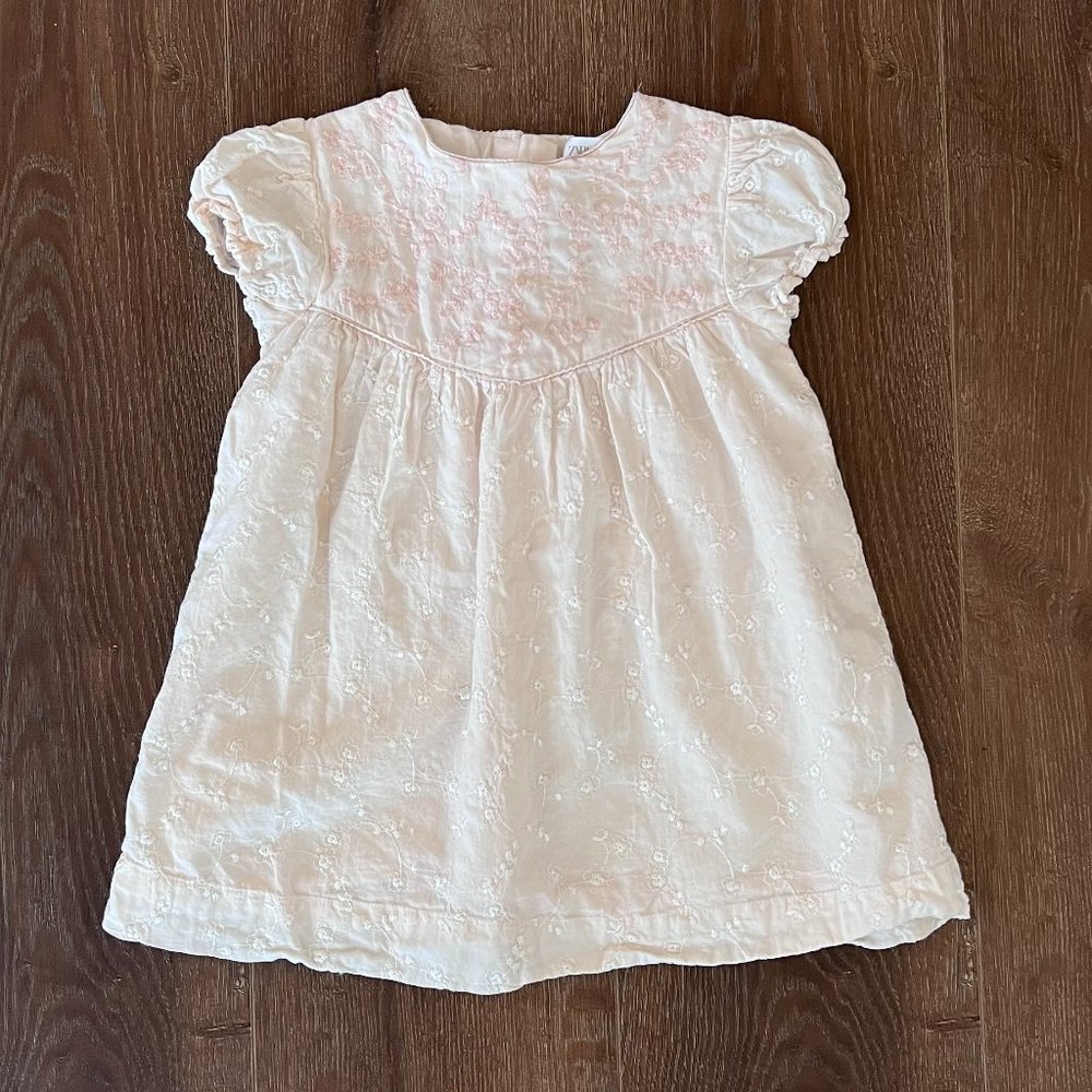 Zara Girls Embroidered Babydoll Dress (2-3y)